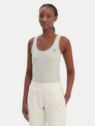 Guess Top V4YP06 K8RT2 Zielony Regular Fit. Zielone topy Guess, xxs, z aplikacjami, z wiskozy, bez kołnierzyka, bez ramiączek. Za 159.99 zł.