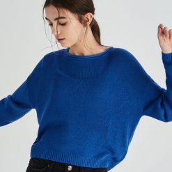 Krótki sweter - Niebieski. Swetry marki Sinsay. Za 39.99 zł.