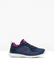 Sneakersy Skechers z pianką memory. Niebieskie buty sportowe lifestyle bonprix, bez wzorów, sportowe, bez zapięcia. Za 269.99 zł.
