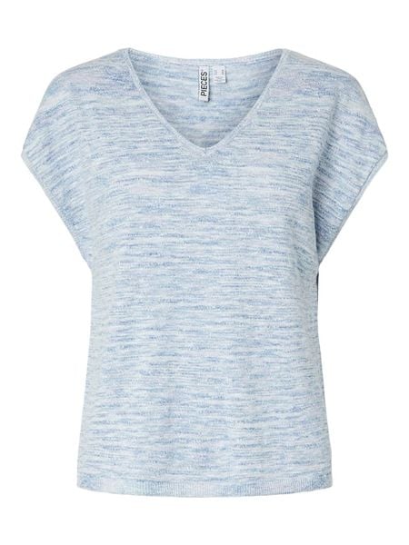 Pieces Sweter w kolorze błękitnym rozmiar: L. Niebieskie swetry Pieces, l, bez wzorów, bez ramiączek. Za 114.95 zł.