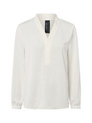 Marc Cain Bluzka damska Kobiety biały jednolity, 40. Białe bluzki Marc Cain, bez wzorów, eleganckie, bez kołnierzyka, bez ramiączek. Za 749.95 zł.
