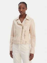 Rinascimento Kurtka z imitacji skóry CFC0124666003 Beżowy Regular Fit. Brązowe kurtki Rinascimento, xs, bez wzorów, ze skóry, bez kaptura. Za 469.99 zł.