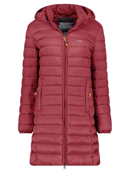 Geographical Norway Płaszcz pikowany "Atikolor" w kolorze bordowym rozmiar: M. Czerwone płaszcze Geographical Norway, m, bez wzorów, bez kaptura. Za 145.95 zł.