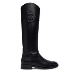 Kozaki MICHAEL Michael Kors. Czarne kozaki MICHAEL Michael Kors, bez wzorów, bez obcasa, na płaskiej podeszwie, bez zapięcia. Za 1,239.00 zł.