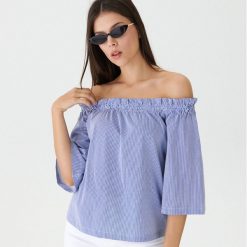 Bluzka off shoulder - Granatowy. Bluzki marki House. Za 59.99 zł.