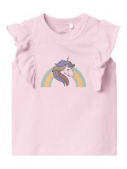 Name it Top "Hopes" w kolorze jasnoróżowym rozmiar: 74. Różowe topy Name it, bez wzorów, z bawełny, bez kołnierzyka, bez ramiączek. Za 30.95 zł.