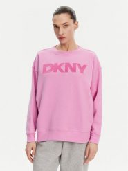DKNY Bluza DP5T1140 Różowy Regular Fit. Czerwone bluzy DKNY, l, bez wzorów, z bawełny, bez kaptura. Za 209.99 zł.