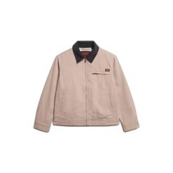 Kurtka damska Superdry Ranch. Brązowe kurtki Superdry, bez wzorów, bez kaptura. W wyprzedaży za 403.65 zł.