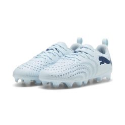 Młodzieżowe buty piłkarskie FUTURE 9 PLAY FG/AG PUMA. Niebieskia buty do biegania Puma, bez wzorów, bez zapięcia, do biegania. Za 249.00 zł.