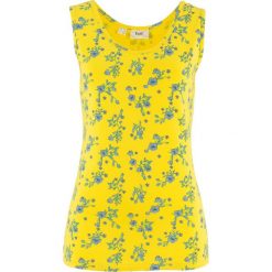 Top w kwiaty bonprix żółty cytrynowy z nadrukiem. Topy marki 4f. Za 16.99 zł.