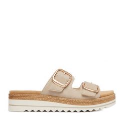 Klapki Remonte. Brązowe klapki Remonte, bez wzorów, bez obcasa, bez zapięcia. Za 369.99 zł.