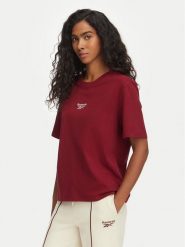 Reebok T-Shirt Gisela RK25709CCW Bordowy Regular Fit. Czerwone t-shirty Reebok, s, bez wzorów, z bawełny, bez kołnierzyka, bez ramiączek. Za 79.99 zł.