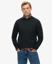 Superdry Essentials Cotton Jumper – Sweter z organicznej bawełny, relaxed fit. Szare swetry Superdry, xl, bez wzorów, z bawełny, bez ramiączek. Za 329.30 zł.