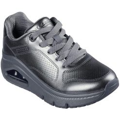 Buty sportowe damskie Skechers Uno Icon Lustrous Air. Szare buty sportowe lifestyle Skechers, bez wzorów, z syntetyku, sportowe, bez zapięcia. Za 490.00 zł.
