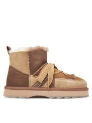 EMU Australia Śniegowce Blurred Micro Patchwork W13195 Brązowy. Brązowe śniegowce Emu Australia, bez wzorów, ze skóry, bez zapięcia. Za 789.99 zł.