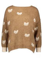 Miss goodlife Sweter w kolorze jasnobrązowym rozmiar: M. Brązowe swetry miss goodlife, m, bez wzorów, z wełny, bez ramiączek. Za 127.65 zł.