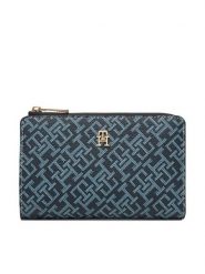 Tommy Hilfiger Portfel Th Icon Bifold Wallet Monoplay AW0AW18594 Granatowy. Niebieskie portfele Tommy Hilfiger, bez wzorów, ze skóry. Za 329.99 zł.