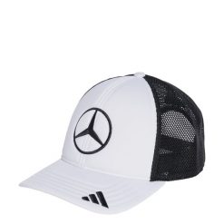 Czapka Mercedes - AMG Petronas Formula One Team Snapback Star Trucker. Białe czapki z daszkiem adidas, bez wzorów, z elastanu, retro. Za 199.00 zł.