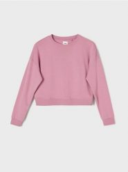 Krótka bluza crewneck - różowy. Czerwone bluzy bez kaptura Sinsay, l, bez wzorów, bez kaptura, do biegania. W wyprzedaży za 17.99 zł.
