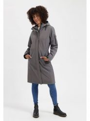 TRAVELIN' Płaszcz przejściowy "Uvana" w kolorze szarym rozmiar: 3XL. Szare płaszcze Travelin', s, bez wzorów, bez kaptura. Za 478.99 zł.