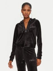 Juicy Couture Bluza Regal Madison JCBAS224828 Czarny Slim Fit. Czarne bluzy Juicy Couture, xs, bez wzorów, z syntetyku, bez kaptura. Za 319.99 zł.