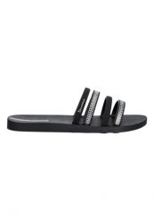 Klapki damskie Ipanema Mesh Slide IIl FEM 83751 BP394. Czarne klapki Ipanema, bez wzorów, z gumy, bez obcasa, bez zapięcia. Za 143.12 zł.