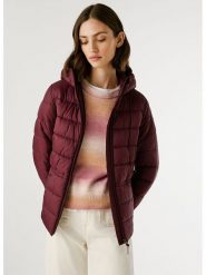 Pepe Jeans Kurtka pikowana w kolorze bordowym rozmiar: L. Czerwone kurtki Pepe Jeans, l, bez wzorów, z jeansu, bez kaptura. Za 220.45 zł.