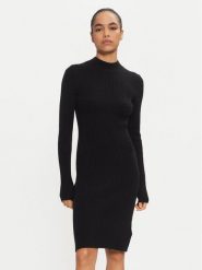 Calvin Klein Sukienka dzianinowa K20K207499 Czarny Slim Fit. Czarne sukienki Calvin Klein, l, bez wzorów, z dzianiny, bez kołnierzyka, bez ramiączek. Za 559.99 zł.