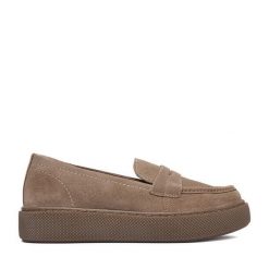 Półbuty Lasocki. Brązowe półbuty wsuwane Lasocki, bez wzorów, bez obcasa, na płaskiej podeszwie. Za 229.99 zł.