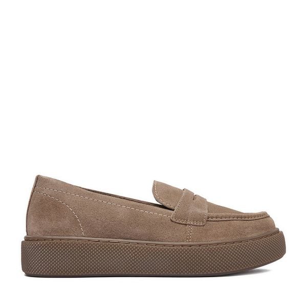 Półbuty Lasocki. Brązowe półbuty wsuwane Lasocki, bez wzorów, bez obcasa, na płaskiej podeszwie. Za 229.99 zł.