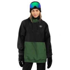 Damska kurtka snowboardowa Sporty zimowe Siroko W1-W Evergreen. Czarne kurtki narciarskie SIROKO, na zimę, bez wzorów, z softshellu, bez kaptura, narciarskie. W wyprzedaży za 296.00 zł.