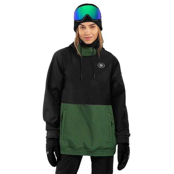 Damska kurtka snowboardowa Sporty zimowe Siroko W1-W Evergreen. Czarne kurtki narciarskie SIROKO, na zimę, bez wzorów, z softshellu, bez kaptura, narciarskie. W wyprzedaży za 296.00 zł.