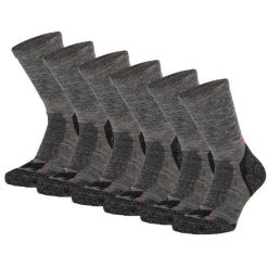Skarpety turystyczne dla dorosłych Xtreme Wełna Merino, 6 szt. Szare skarpetki XTREME SOCKSWEAR, bez wzorów, z wełny. Za 203.99 zł.