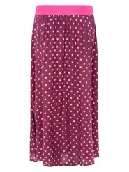 Zwillingsherz Spódnica "Dots Allover" w kolorze fioletowym rozmiar: L/XL. Różowe spódnice Zwillingsherz, na co dzień, l, bez wzorów, z wiskozy, maxi, proste. Za 104.99 zł.