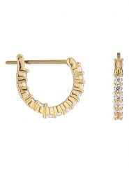 U.S. Polo Assn. Pozłacane kolczyki-kreole z kryształami rozmiar: onesize. Żółte kolczyki U.S. Polo Assn., z kryształem, metalowe. Za 65.99 zł.