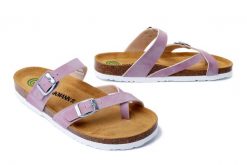 DR. BRINKMANN 700573-59 flieder, klapki damskie. Fioletowe klapki Dr. Brinkmann, bez wzorów, bez obcasa, bez zapięcia. Za 219.90 zł.