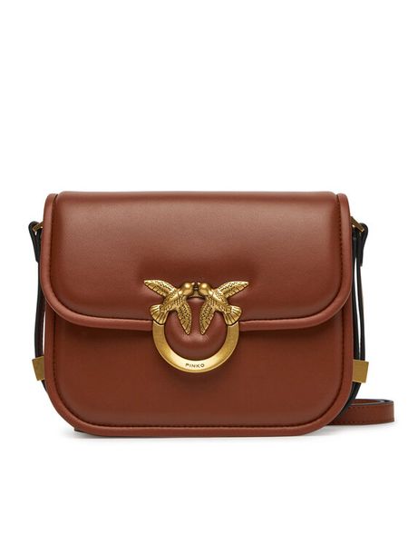 PINKO Torba Love Box Bag Fl Mini PE 25 PLTT 104297 A26L Brązowy. Brązowe listonoszki Pinko, bez wzorów, ze skóry, bez dodatków. Za 759.99 zł.