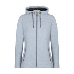 Trespass Raniya - Damska codzienna bluza z kapturem w kolorze chłodnego błękitu. Niebieskie bluzy Trespass, z aplikacjami, z materiału, eleganckie, bez ramiączek, z kapturem. Za 324.99 zł.