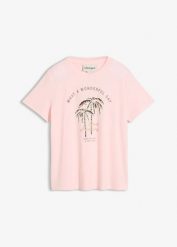 T-shirt z elastycznej mieszanki wiskozy. Czerwone t-shirty bonprix, bez wzorów, z wiskozy, bez kołnierzyka, bez ramiączek. Za 19.99 zł.