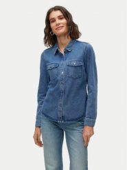 Vero Moda Koszula jeansowa Jennie 10313726 Granatowy Regular Fit. Niebieskie koszule Vero Moda, m, bez wzorów, z bawełny, bez kołnierzyka, bez ramiączek. Za 139.99 zł.
