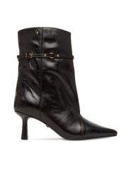 GINO ROSSI Botki EO-LS6531-04-01 Brązowy ciemny. Brązowe botki Gino Rossi, bez wzorów, ze skóry, bez obcasa, na szpilce, bez zapięcia. Za 429.99 zł.