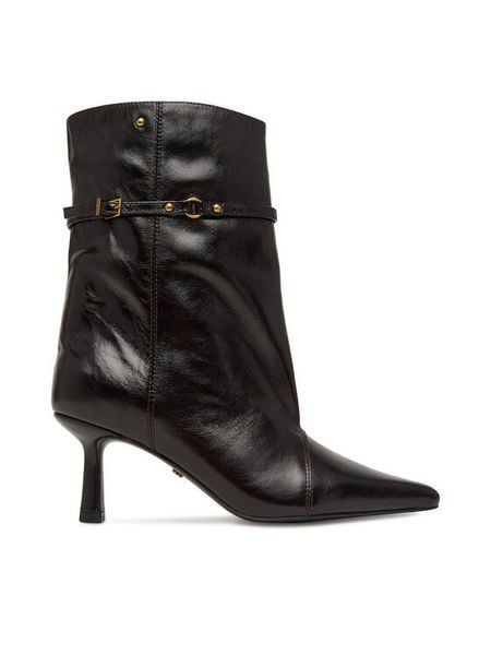 GINO ROSSI Botki EO-LS6531-04-01 Brązowy ciemny. Brązowe botki Gino Rossi, bez wzorów, ze skóry, bez obcasa, na szpilce, bez zapięcia. Za 429.99 zł.