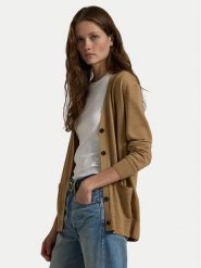 Polo Ralph Lauren Kardigan 211956233001 Beżowy Relaxed Fit. Brązowe swetry Polo Ralph Lauren, xs, bez wzorów, z wełny, bez ramiączek. Za 719.99 zł.