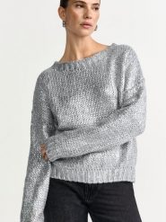 Rich & Royal Sweter z dzianiny z zawartością alpaki Kobiety Sztuczne włókno srebrny, M. Szare swetry Rich & Royal, m, bez wzorów, z dzianiny, bez ramiączek. Za 599.95 zł.