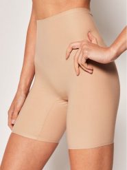 Chantelle Bielizna dolna z nogawkami Soft Stretch C26450 Beżowy. Brązowa bielizna modelująca Chantelle, bez wzorów, z syntetyku. Za 99.99 zł.