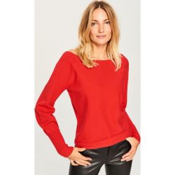 Sweter z dekoltem z tyłu - Czerwony. Czerwone swetry Reserved. Za 69.99 zł.