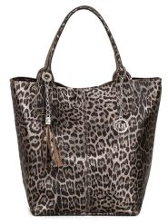 Mia Tomazzi Skórzany shopper bag "Barozzi" w kolorze szarobrązowym - 31 x 36 x 20 cm rozmiar: onesize. Brązowe shopper bag Mia Tomazzi, bez wzorów, z materiału, na ramię, bez dodatków. Za 317.45 zł.