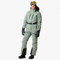 Kombinezon narciarski damski Swedemount Cervinia Skisuit wodoodporny. Zielone kombinezony SWEDEMOUNT, na zimę, bez wzorów, sportowe, bez kołnierzyka, bez ramiączek. Za 1,199.00 zł.