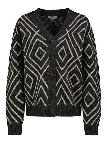 Sublevel Kardigan w kolorze czarno-białym rozmiar: XL. Czarne swetry Sublevel, xl, bez wzorów, bez ramiączek. Za 122.09 zł.