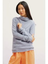 AUTHENTIC CASHMERE Kaszmirowy golf w kolorze błękitnym rozmiar: XL. Niebieskie swetry AUTHENTIC CASHMERE, xl, bez wzorów, z kaszmiru, bez ramiączek. Za 521.99 zł.